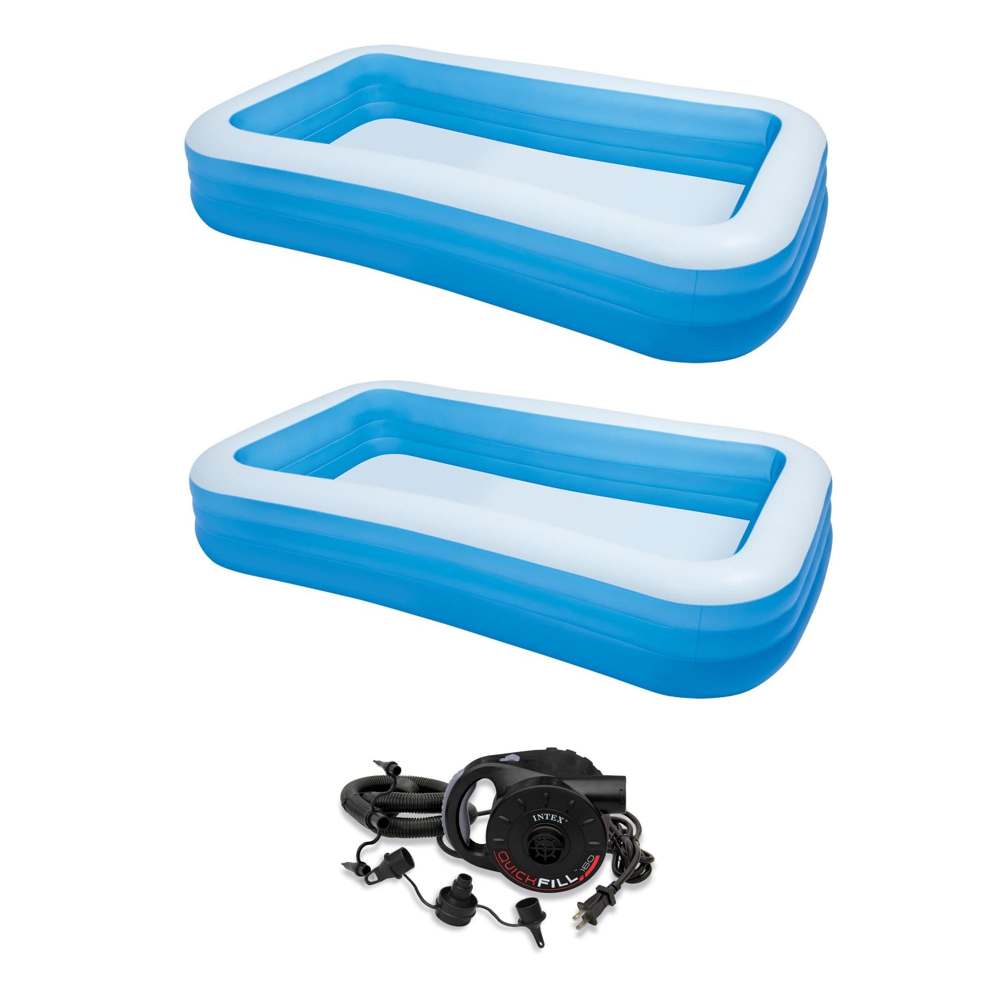 INTEX 120V QuickFill AC Power Electric Air Pump w/ 3 Nozzles 66623E