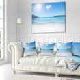 thumbnail image 2 of Designart Calm Beach of Azure Indian Ocean - Seashore Throw Pillow - 18x18, 2 of 4