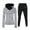 Grey, variant on WILLBEST Hoodies Women's Solid Color Casual Print Sports Hooded Long Sleeve Trousers Hoodie Set1 whalers hoodie