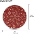thumbnail image 4 of Coolnut 60" Christmas Snowflakes Round Tablecloth, Waterproof Stain and Wrinkle Resistant Washable Decorative Table Covers for Kitchen Dining Tabletop Party Outdoor Picnic, 4 of 7