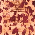 thumbnail image 1 of Ahgly Company Indoor Square Abstract Orange Modern Area Rugs, 4' Square, 1 of 4