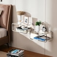 thumbnail image 7 of Acrylic Floating Nightstand, Bedside Table, Nightstand Shelf Wall Mounted Bedside Shelf (Clear, Small), 7 of 7