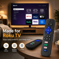 thumbnail image 2 of (Pack of 2) Replacement Remote Control Only for All Roku TV,Compatible for TCL Roku/Hisense Roku/Onn Roku Series Smart TVs (Not for Roku Stick and Box), 2 of 10