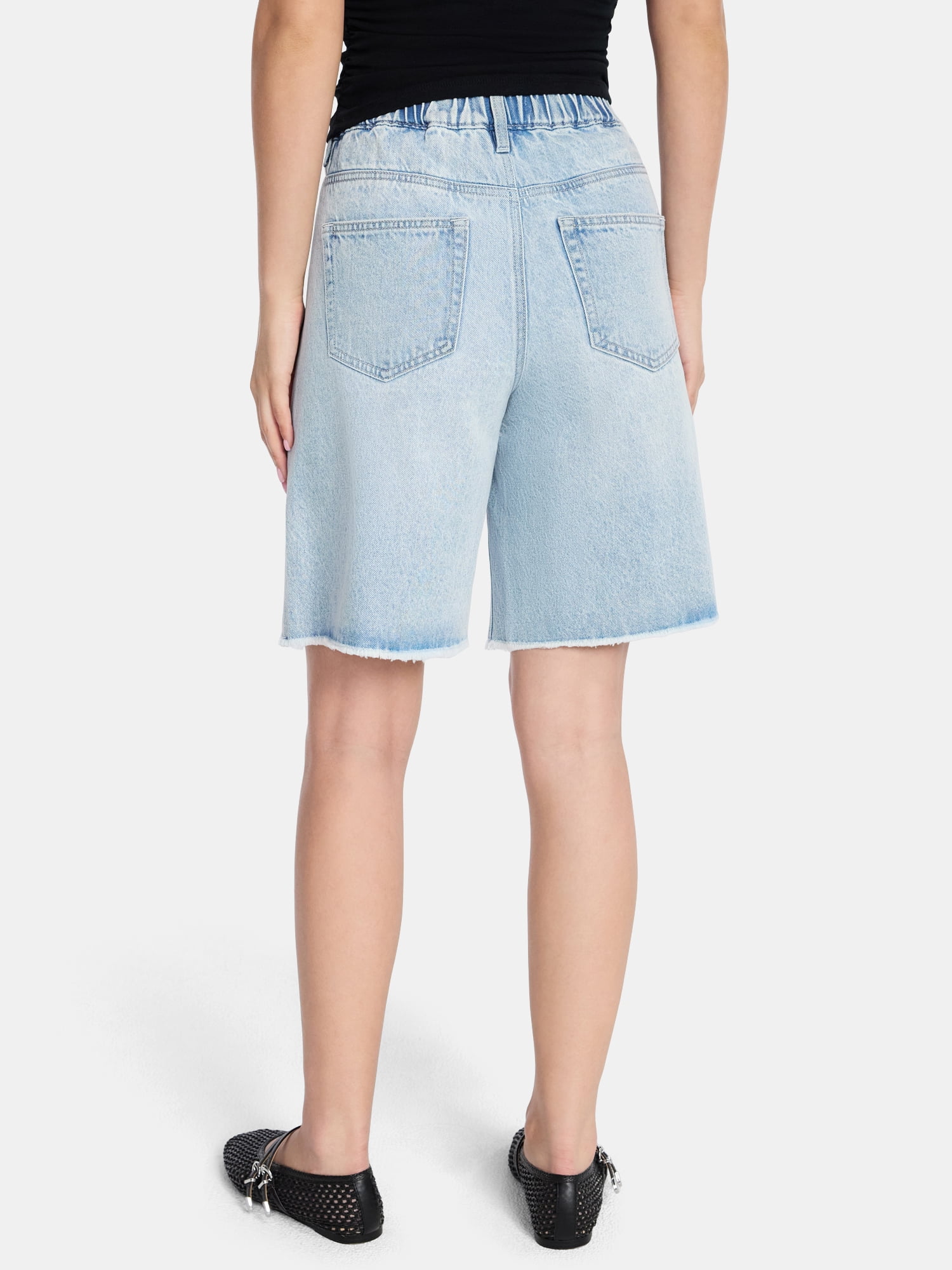 Madden NYC Women’s Distressed Cotton Jorts, Sizes XXS-XXL