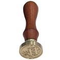 thumbnail image 1 of TQEHS Sello de cera de madera retro vintage para regalo, kit de letras del alfabeto, sellado D5F8, 1 of 6
