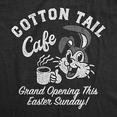 thumbnail image 2 of Womens Funny T Shirts Cotton Tail Cafe Easter Bunny Graphic Tee for Ladies Womens Graphic Tees, 2 of 9