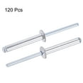 thumbnail image 4 of Uxcell 5mm Diameter 35mm Grip Length Silver Tone Aluminum Blind Rivets 120 Pack, 4 of 4