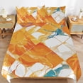 thumbnail image 6 of 3 Pcs Soft Bedding Set, Includes 1 Duvet Cover with Zipper And 2 Pillow,Shams Marble Texture Twin(86"x70"), 6 of 8