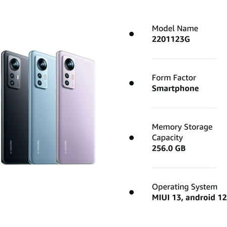 Xiaomi 12 5G Dual SIM 256GB ROM 8GB RAM GSM Unlocked - Blue