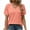 Pink, variant on KIHOUT Womens' Fashion Plus Size Printed V-Neck Short Sleeves Casual T-Shirt Top Summer Clearance