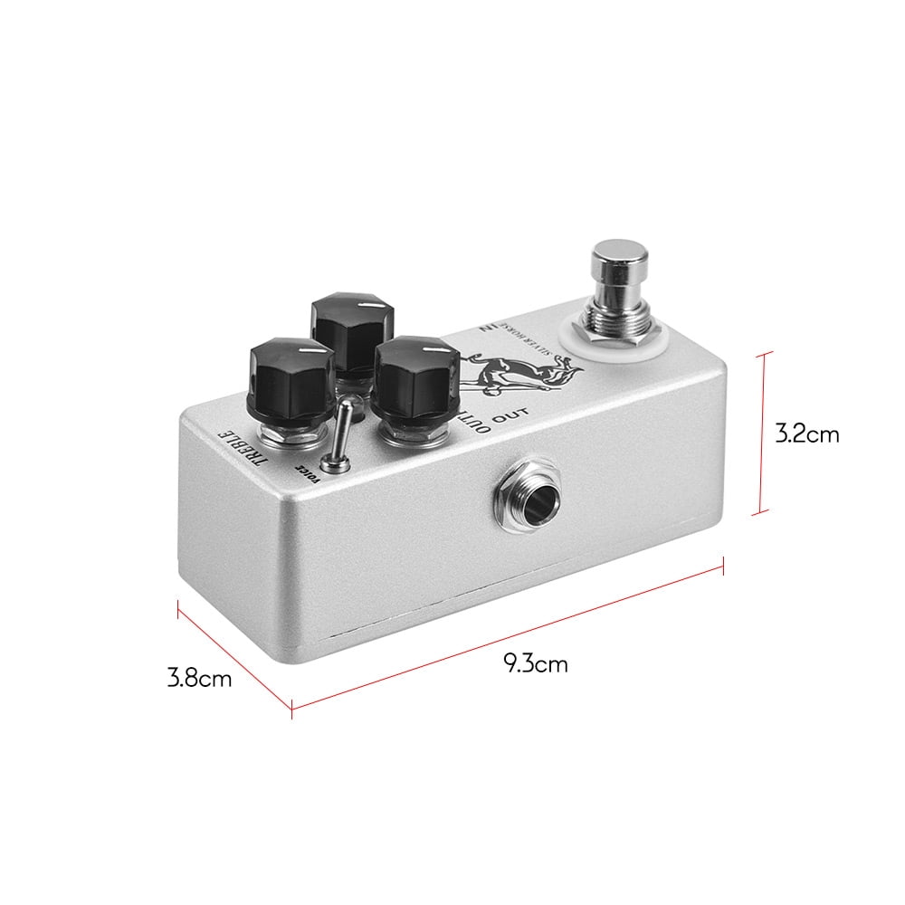 MOSKY Silver Horse Overdrive Boost Guitar Effect Pedal Full Metal Shell True Bypass