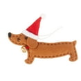 thumbnail image 4 of 3x Colgantes De Navidad Adorno Perro Salchicha Marrón Y Blanco Y Negro Fernando Colgante, 4 of 8