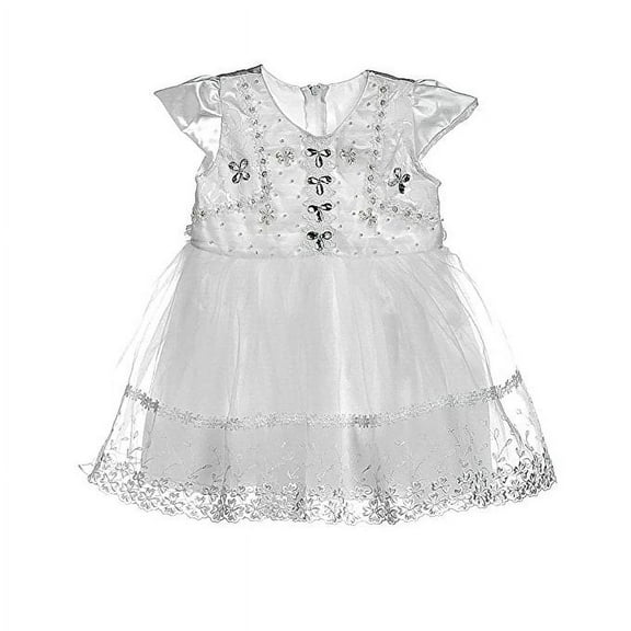 Blue Bell HANDMADE Girls Princess Tulle Wedding Party Slip Dress-Diana-White-2