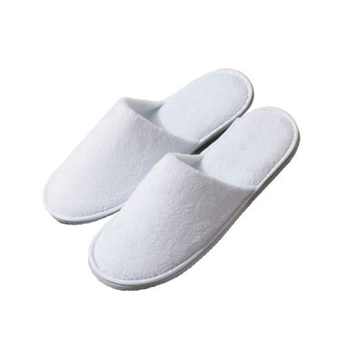 Star hotel non-woven plush non-slip disposable slippers summer home hospitality hotel homestay-white
