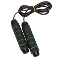 thumbnail image 1 of Cuerda para saltar con rodamiento de alambre de acero ajustable unisex, accesorios para herramientas de ejercicios para niños adultos (verde y negro), 1 of 8