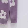 thumbnail image 5 of Gubotare Little Girls Sweaters Girls Long Sleeve Sweaters Kids Casual Crew Neck Cute Fall Pullover Tops Size 6-7 Years (Purple,6-7 Years), 5 of 9