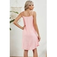 thumbnail image 3 of Womens Summer Casual Tank Dress Sleeveless O Neck T Shirt Sundress Solide Color Mini Beach Vacation Dresses (Pink,Large), 3 of 6