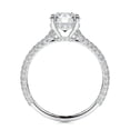 thumbnail image 2 of Bella Jewel 14K White Gold Plated Ring - Anniversary Ring - Round Cut Brilliant 1.8 Ct Diamond Ring for Her - Solitaire with Accent Diamond Ring for Her - Eternity Band Diamond Ring for Her, 2 of 3