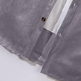 thumbnail image 5 of YLSDY Men's Corduroy Button Down Shirts, Summer Short Sleeve Casual Shacket Jacket Fashion Western Corduroy Tops with Pockets Gray XXL, 5 of 5