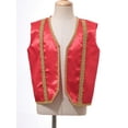 thumbnail image 4 of Ocealan Child Arabian Prince Street Dance Waistcoat Silky Regal King Blazer Vest Lamp Shirts Burgundy 10, 4 of 7