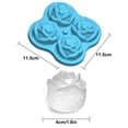 thumbnail image 3 of Molde de cubitos de hielo en forma de rosa Moldes de silicona para hacer hielo de 4 rejillas (Molde azul cielo) Sywqhk Libre de BPA, 3 of 3