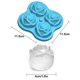 thumbnail image 3 of Molde de cubitos de hielo en forma de rosa Moldes de silicona para hacer hielo de 4 rejillas (Molde azul cielo), 3 of 3
