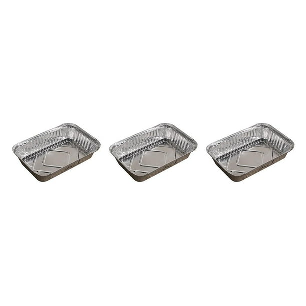 Cateissary Paquete de 10 sartenes de papel de aluminio, recipientes para llevar, recipiente de comida de gran capacidad, para hornear, Type1 NO1