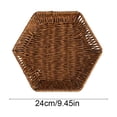 thumbnail image 3 of Birdeem Plastic Woven Storage Basket, Multipurpose Basket Organizer for Fruits, Vegetables, Snacks, Bread, Countertop Decor, Kitchen Organization, 3 of 7