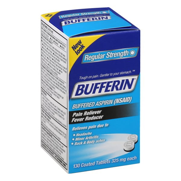 Bufferin Regular Strength Asperin Tablets 130 ct
