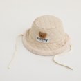 thumbnail image 1 of Gorro de pescador con rombos para niños, cálido, para bebés, para otoño e invierno, con protección para los oídos, estilo coreano, acolchado, versátil, 1 of 6