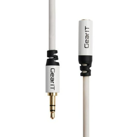 GearIt 3.5mm Stereo Audio Extension Cable (15 Feet / 4.5 Meters) – 3.5mm Auxiliary Gold Plated Male to Female Audio Jack – Step Down Design for iPhone, iPod, Smartphone, Tablet and MP3 Cases, White GearIt 3.5mm Stereo Audio Extension Cable (15 Feet / 4.5 Meters) – 3.5mm Auxiliary Gold Plated Male to Female Audio Jack – Step Down Design for iPhone, iPod, Smartphone, Tablet and MP3 Cases, White