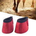 thumbnail image 2 of Horse Bell Boots Lightweight Pair Portable Equestrian Equipment Red Color L, 2 of 8