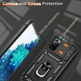 thumbnail image 4 of for Samsung Galaxy S20 FE Case with HD Screen Protector, Build in Ring Stand [Military Grade] Protective Case for Galaxy S20 FE 5G Case,Black, 4 of 7