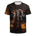 thumbnail image 6 of Men's Halloween T-Shirts 3D Skull Print Short Sleeve T-Shirt Casual Round Neck Novelty Street Fashion Shirts, 6 of 7