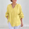 thumbnail image 2 of Algodón Falda Larga Mujeres Nuevo Casual Algodón Y Lino Manga Corta Pullover, V-Cuello Puerta Tubo Multi-Color Top, 2 of 7
