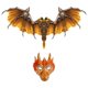 thumbnail image 5 of de máscara de ala para disfraz de Halloween de dragón para adultos, duradero, cómodo de llevar Dorado jinwen Disfraz de juego de simulación, 5 of 8