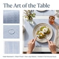 thumbnail image 4 of Unique Bargains 4Pcs Rustic Cotton Linen Blend Placemats Light Blue 15.7x11.8inch, 4 of 6