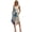 Blue Coconut Palm Print, variant on Binienty Sleeveless Sundress with Tropical Floral Pattern, Asymmetric Hem Midi Dress with Side Pockets for Summer Casual Outings and Weekend Gatherings