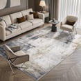 thumbnail image 2 of 8x10 Large Area Rugs for Living Room- Modern Abstract Area Rugs Machine Washable Rugs, Non-Slip Soft Neutral Farmhouse Carpet Rugs for Bedroom, Dining Room, Home Office , Gold Gray, 2 of 10