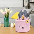 thumbnail image 6 of YHAICO Easter Candy Eggs Small Flower Basket Easter Basket Rabbits-Shaped Gift Baskets for Spring Theme Party Favors(Macron Color) Easter Eggs Carrying Baskets Easter Buckets Candy Gift Bags, 6 of 6