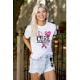 thumbnail image 3 of Peace Love Cure Breast Cancer Aware Women's Graphic T Shirt Tees Brisco Brands L, 3 of 5