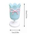 thumbnail image 3 of Tulip Pencil Holder Pen Cup for Desk with Bow Design, Cute Macaron Color Plastic Makeup Brush Holder and Desktop Organizer for Students and Office, 3 of 6