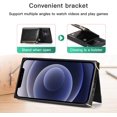 thumbnail image 3 of Wallet Case Fit for Apple iPhone 12 Mini 5.4“,Adjustable Crossbody Zipper Cover with Card Holder Slot Neck Strap Lanyard Purse Shoulder Strap Purse Case for iPhone 12 Mini FK Black, 3 of 6