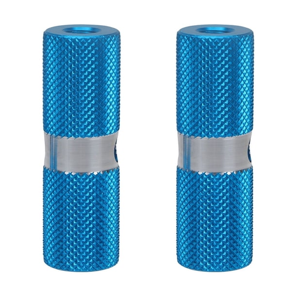 EeaseMX 1 par de pedales cilíndricos de aluminio antideslizantes para bazuca, eje delantero y trasero, reposapiés, palanca de lanzamiento, accesorios para bicicleta (azul)