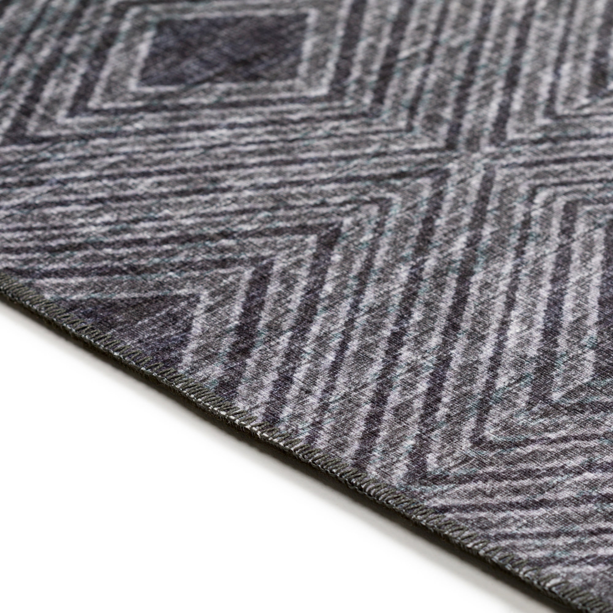 Addison Rugs Indoor/ Outdoor Addison Yuma Geometric Southwest Washable Rug 9' x 12' - Gray