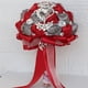 thumbnail image 5 of Guardurnaity Ramo nupcial de la boda del satén mantenimiento bajo y ramos nupciales elegantes de las flores artificiales Ropa, zapatos y accesorios Miscelánea vino tinto + blanco, 5 of 6