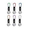 thumbnail image 4 of Reloj de montañismo con brújula, reloj de bolsillo para enfermera, diseño de mosquetón, relojes de moda sencillos (negro), 4 of 5