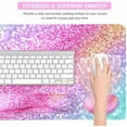 thumbnail image 5 of Large Keyboard Mouse Pad Set, Extended Mouse Pad+Keyboard Wrist Rest Support, Memory Foam Ergonomic Easy Typing, 4Pcs (35.4×15.9 in) Desk Pad Set for Home Office Study Game - Colorful, 5 of 7