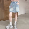 thumbnail image 2 of Fozruso Denim Skirt for Girls Girls Denim Shorts Skirt For Little Girls – Summer Casual Bottoms With Comfortable Fit And Cute Design(Blue), 2 of 7