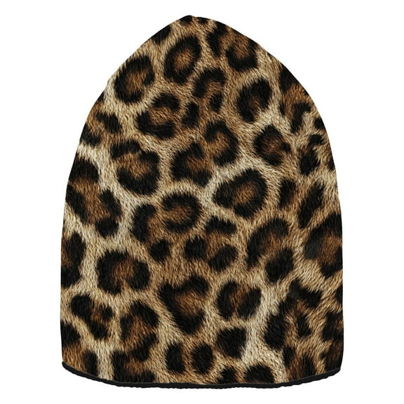 Leopard Print Beanie Hat Unisex Warm Winter Hat Cap For Women Men Winter Running
